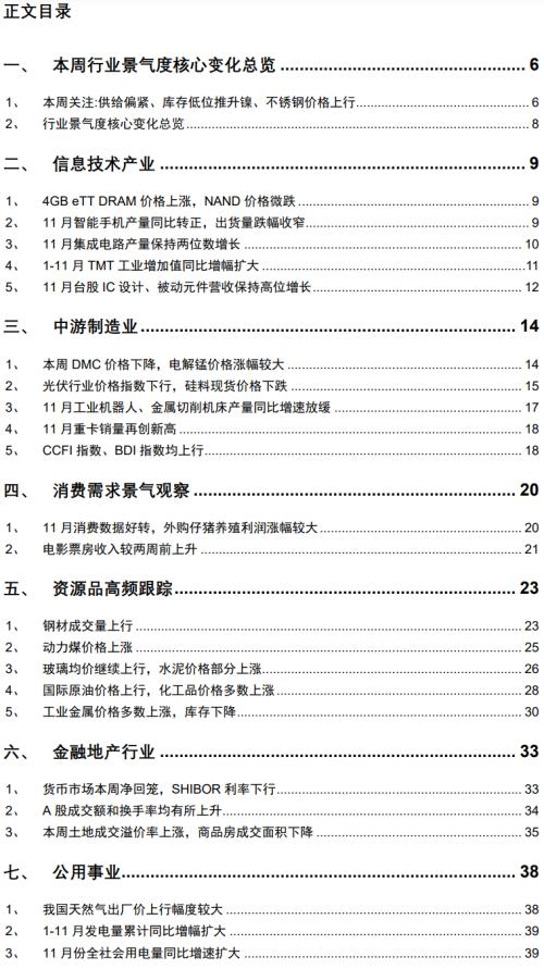【招商策略】行業(yè)景氣觀察1216——資源品價(jià)格延續(xù)漲勢(shì)，全社會(huì)用電量同比增幅擴(kuò)大