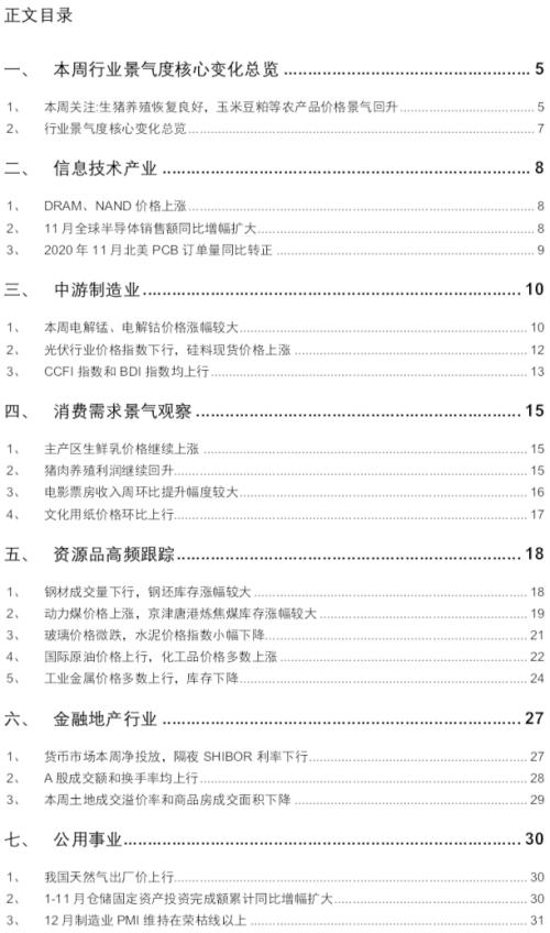 【招商策略】行業景氣觀察0106——全球半導體銷售額同比增幅擴大，農產品價格景氣上行